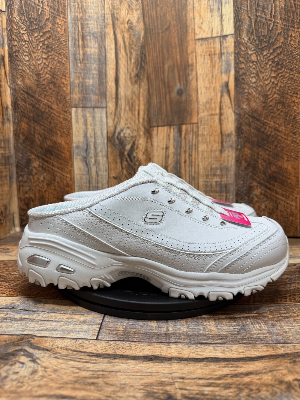 NEW Skechers D’Lites Bright Sky Slip On Sneaker Mule Wide Fit US Size 9